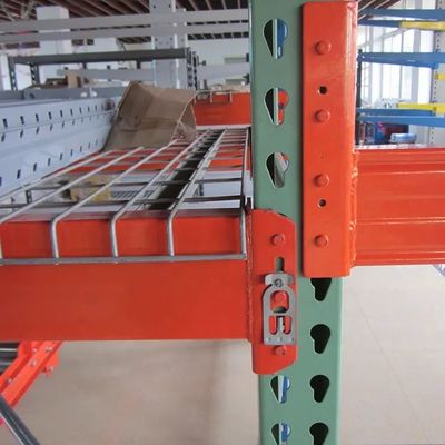 American Teardrop Pallet Rack Beams Green and Orange Heavy Duty Warehouse Racking (Bagian yang Berwarna Hijau dan Oranye)