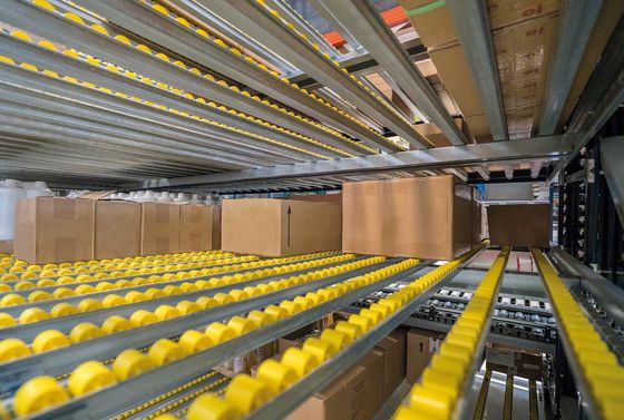 ACERACK Gravity Roller Racking, Sistem Racking Aliran Melalui Untuk Penyimpanan Gudang