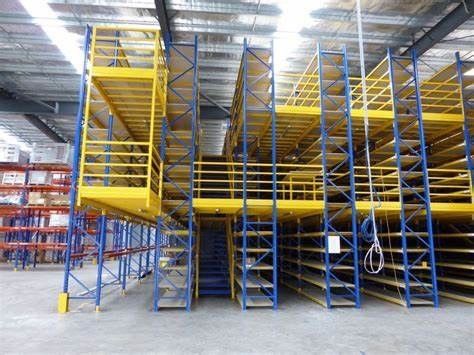 Sistem rak mezzanine multi lantai gudang industri rak mezzanine