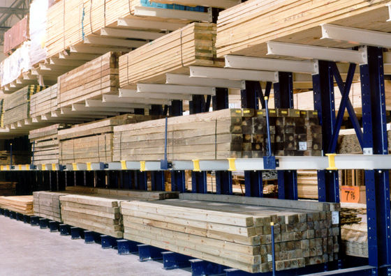 Double Side Heavy Duty Cantilever Steel Racks Disesuaikan Untuk Gudang