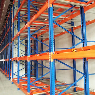 Desain Keamanan Kereta Baja Penyimpanan Push Back Warehouse Racking