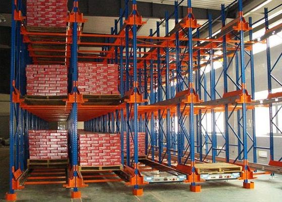 Sistem rak penyimpanan gudang otomatis Sistem ulang-alik radio baja