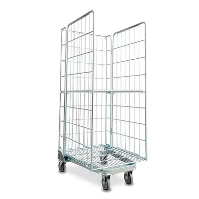 Industrial Wire Mesh Warehouse Storage Container Lipat Galvanis Las