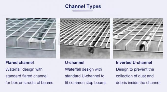 Penyimpanan gudang Galvanis Racking Wire Mesh Besi 100kg-2500kg Kapasitas muat 1