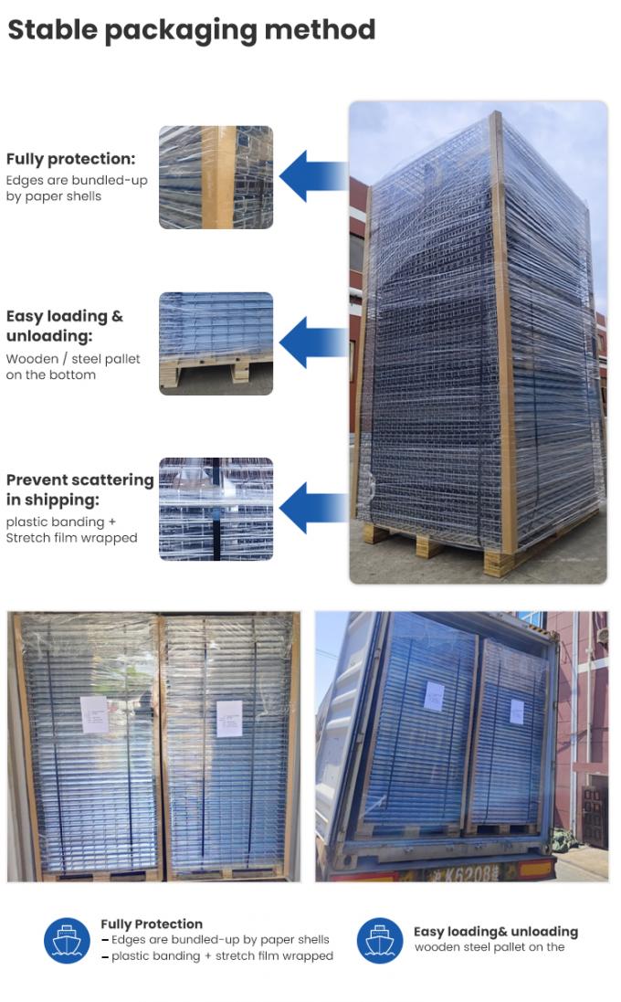 Galvanized Welded Steel Wire Mesh Decking OEM Untuk Rak Palet Gudang 3